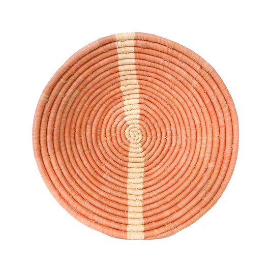 Seratonia Woven Bowl - 12" Striped Peach | Home Decor