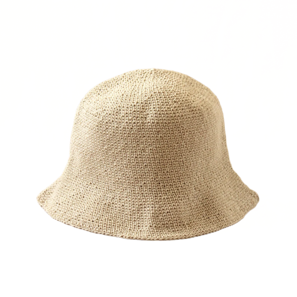 Crochet Bucket Hat In Nude White - Sumiye Co