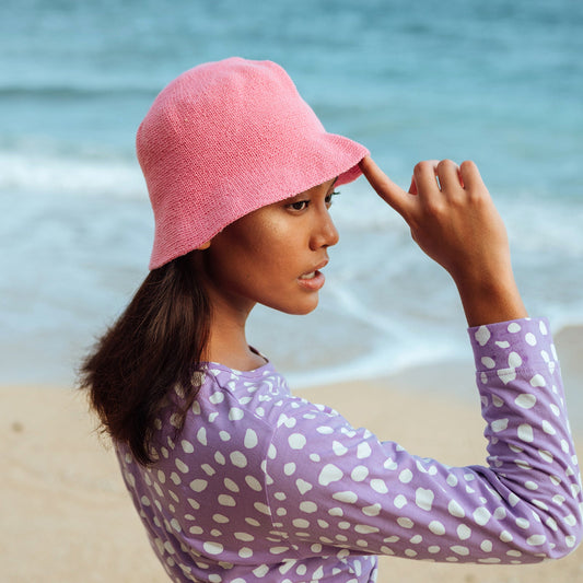 Crochet Bucket Hat In Pink
