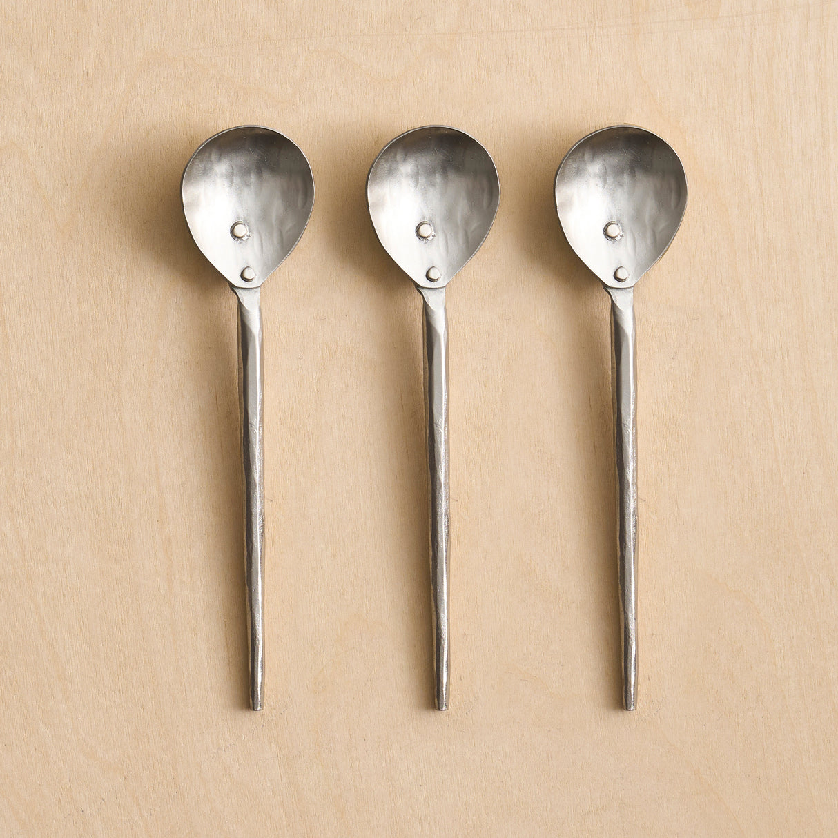 Forge Pewter Small Spoons - Set of 3 - Sumiye Co