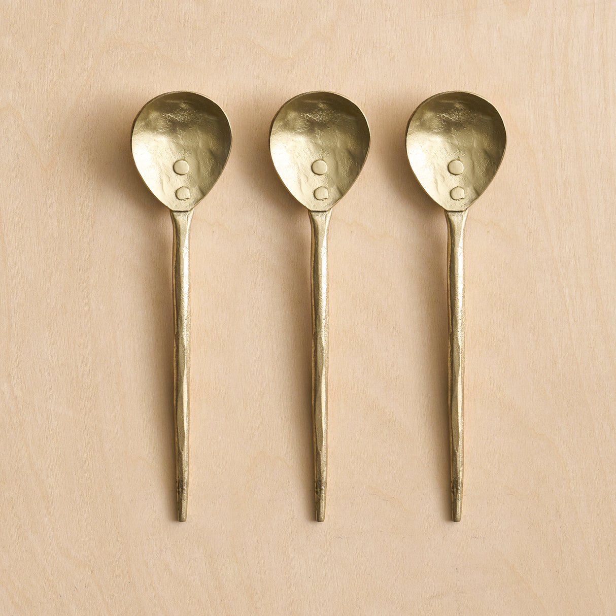 Forge Brass Small Spoons - Set of 3 - Sumiye Co