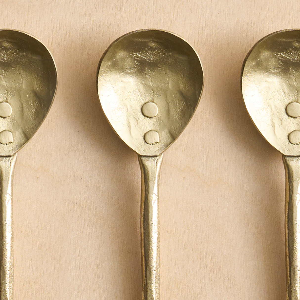 Forge Brass Small Spoons - Set of 3 - Sumiye Co