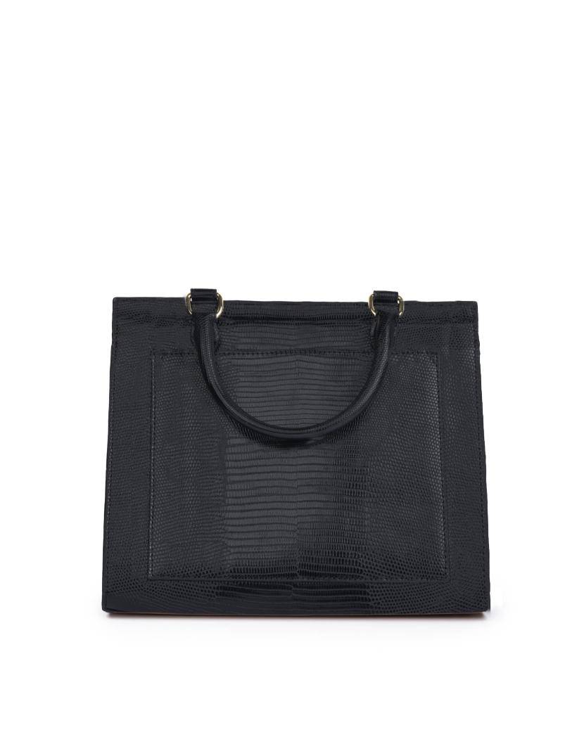 The Large Luncher - Black Lizard | Designer Lunch Bags & Totes - Sumiye Co