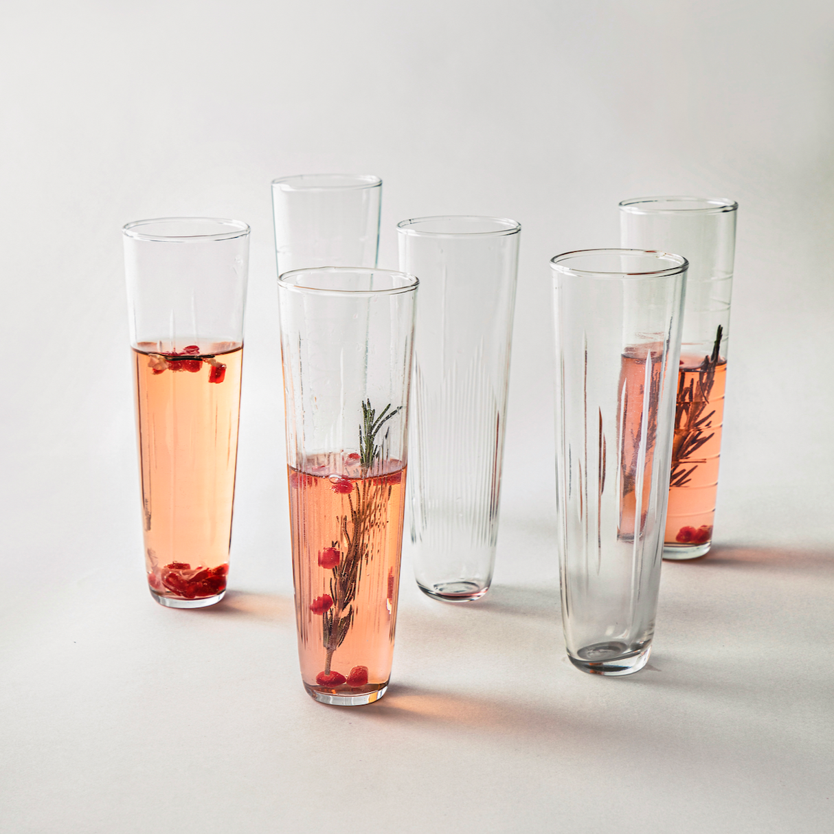 Etched Flutes Set of 6 - Sumiye Co