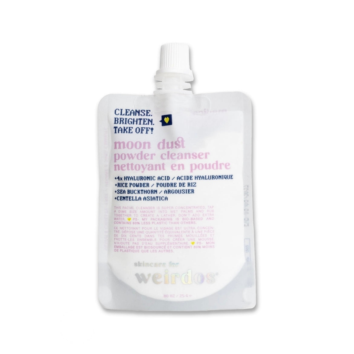 Moon Dust powder cleanser packaging on a white background