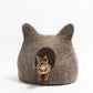 Whimsical Cat Ear Cave Bed - Earth Brown