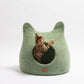 Whimsical Cat Ear Cave Bed - Eucalyptus Green