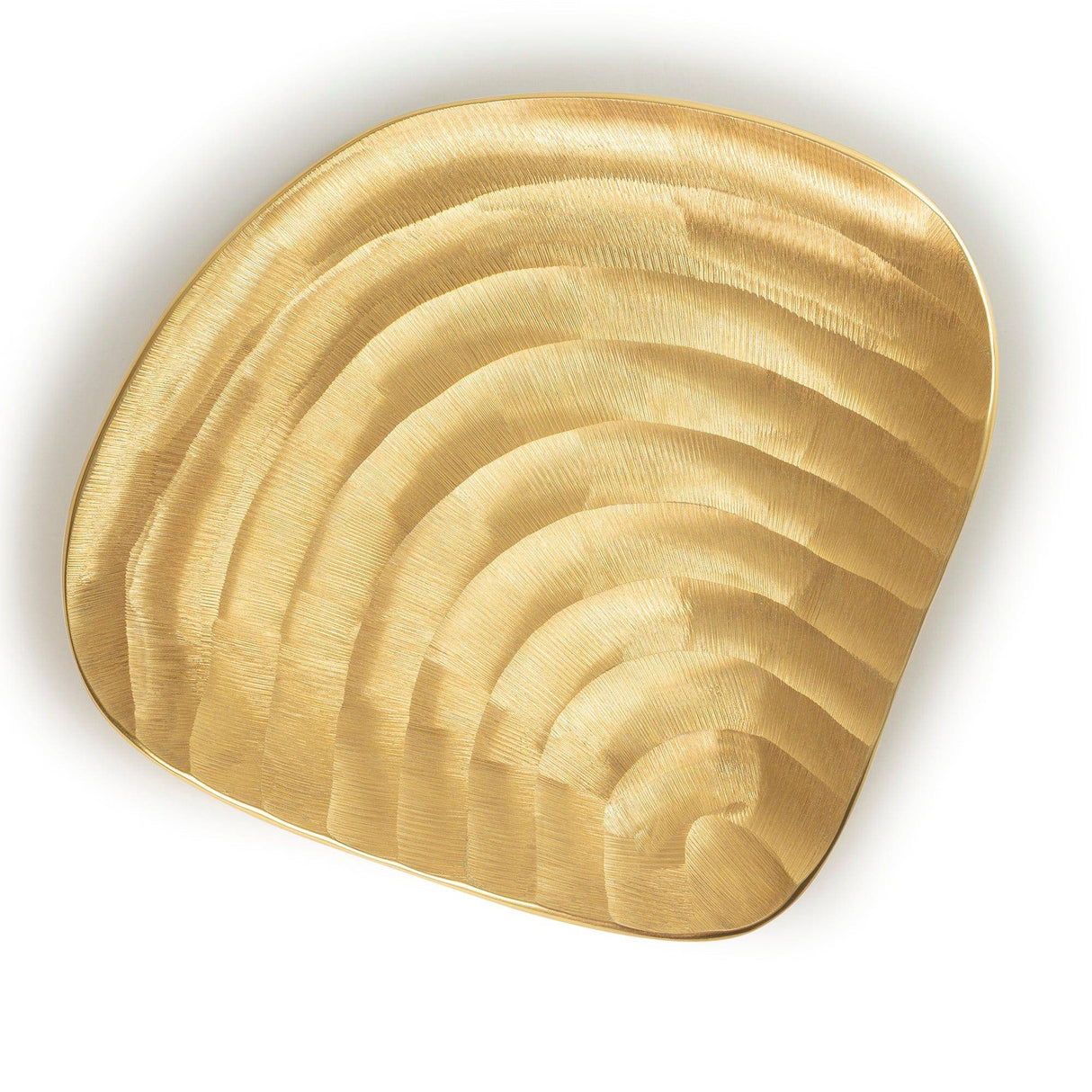 Zest Matt Gold Decorative Tray 12" - Sumiye Co