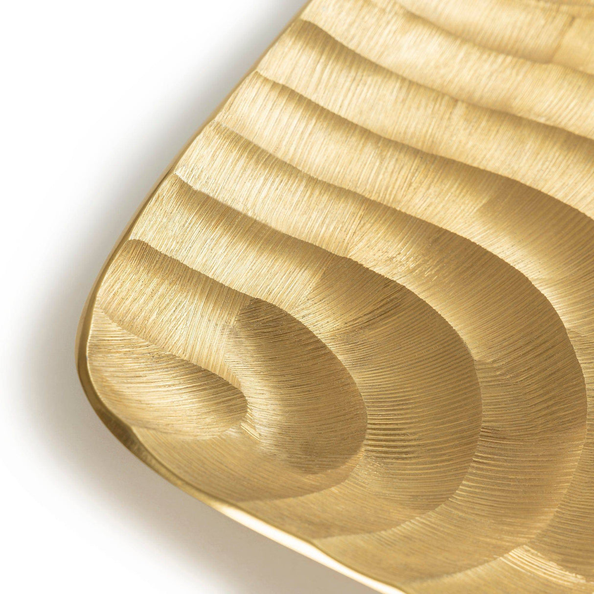 Zest Matt Gold Decorative Tray 12" - Sumiye Co