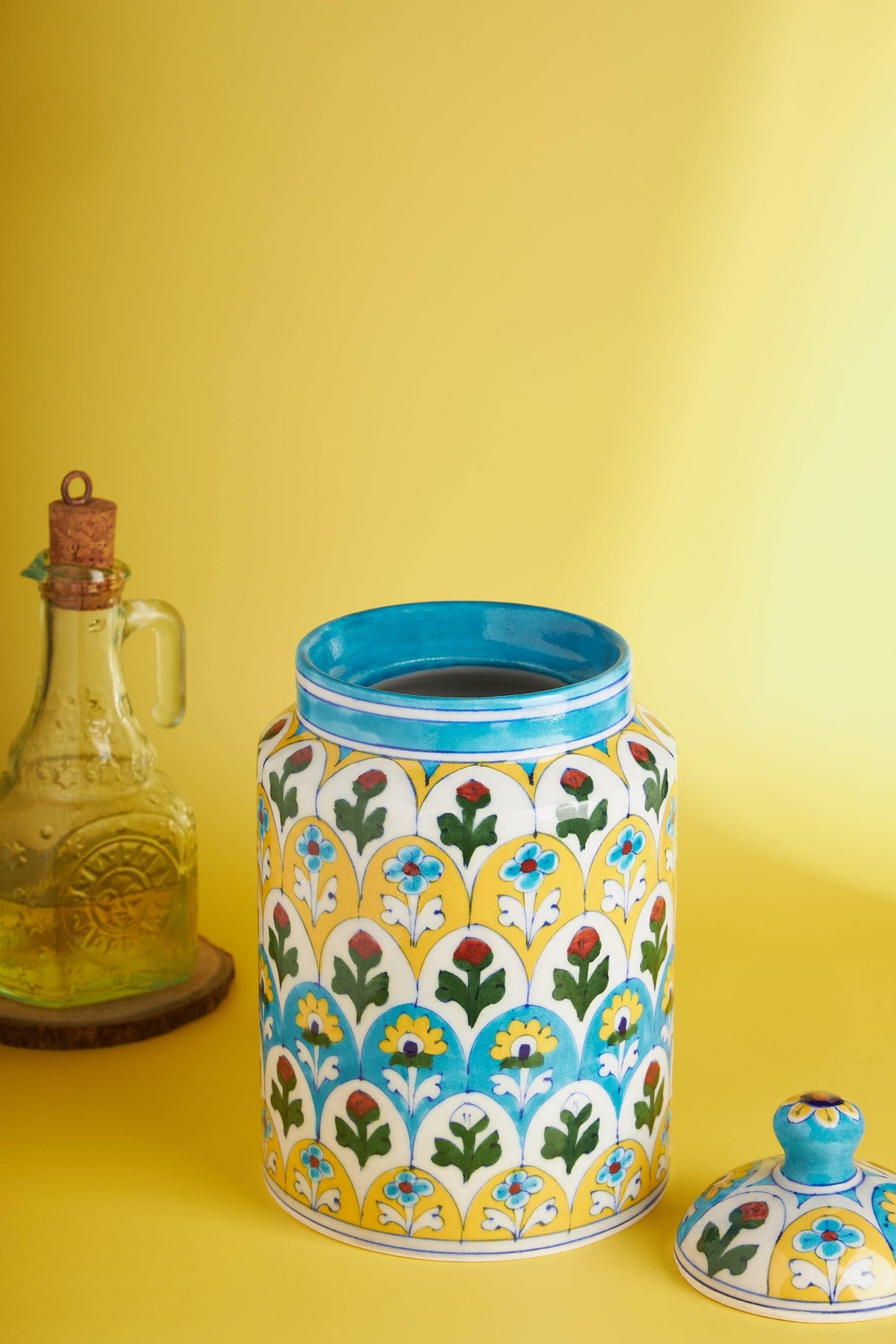 Tilwara Ceramic Decorative Kitchen Canister 9" x 5" - Sumiye Co