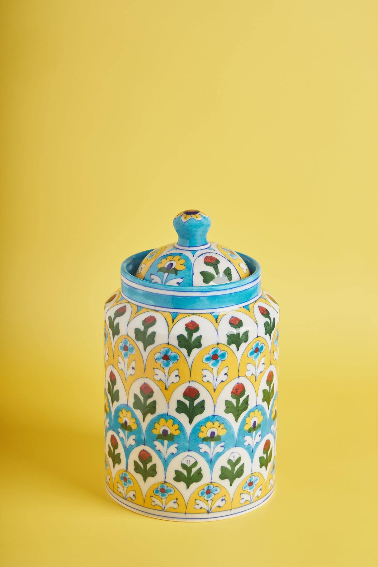 Tilwara Ceramic Decorative Kitchen Canister 9" x 5" - Sumiye Co