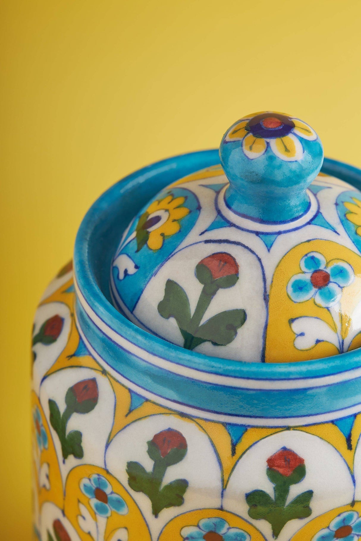 Tilwara Ceramic Decorative Kitchen Canister 9" x 5" - Sumiye Co