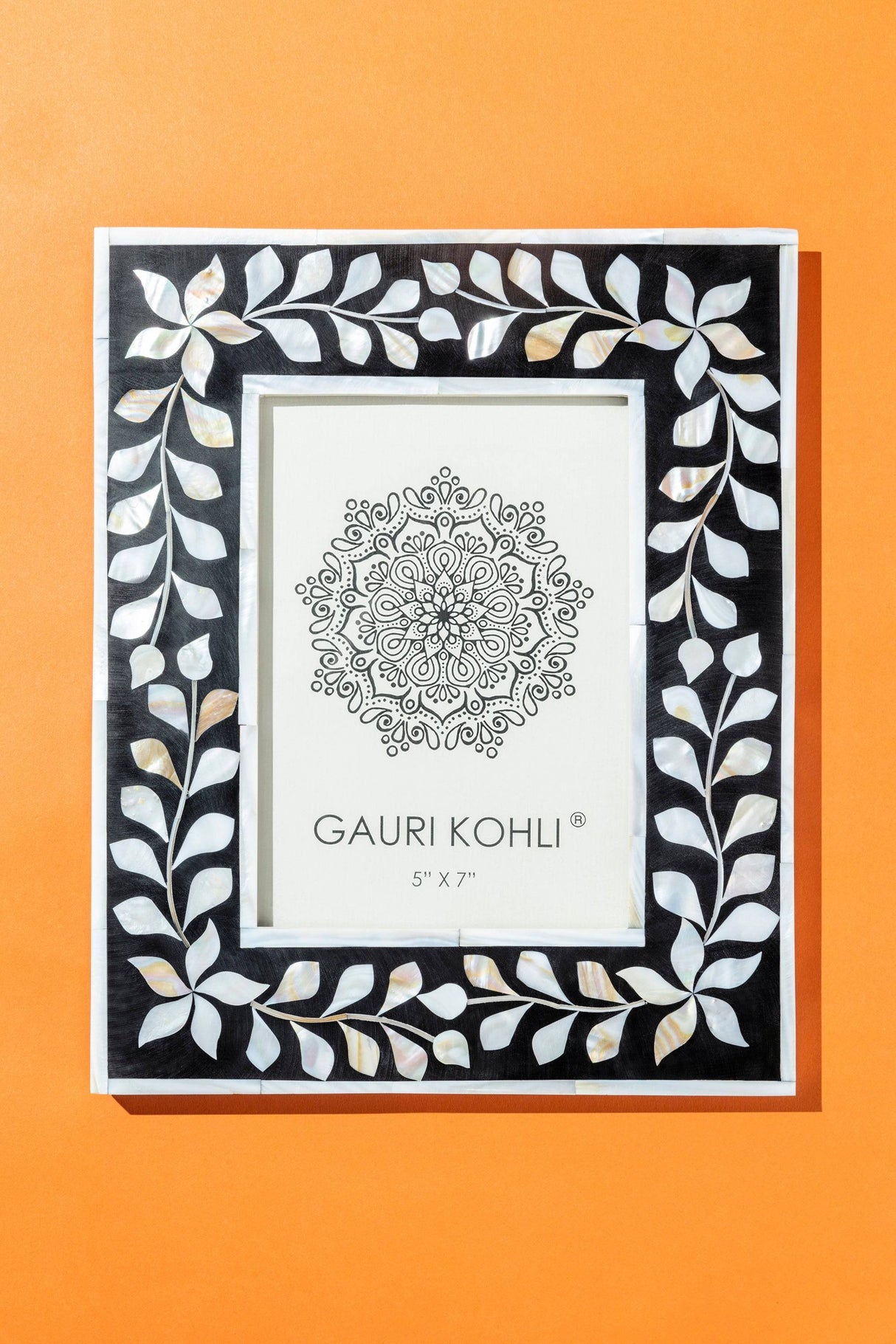 Mother of Pearl Picture Frame - Black 5" x 7" - Sumiye Co