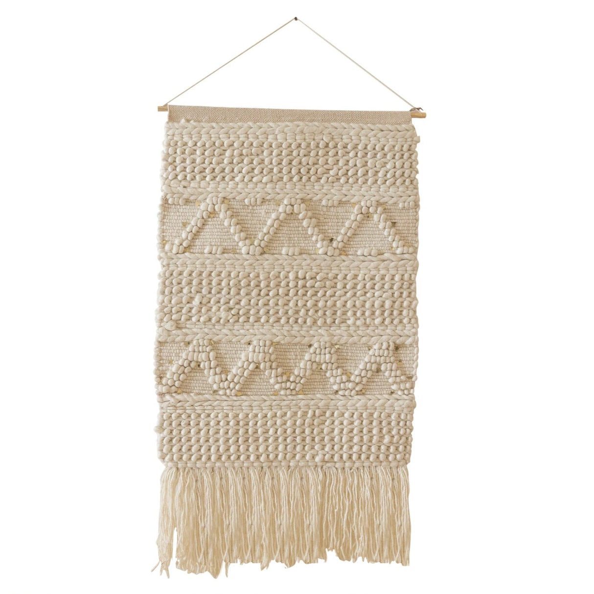 Jawani Handwoven Wall Tapestry 30" x 50" - Ivory - Sumiye Co