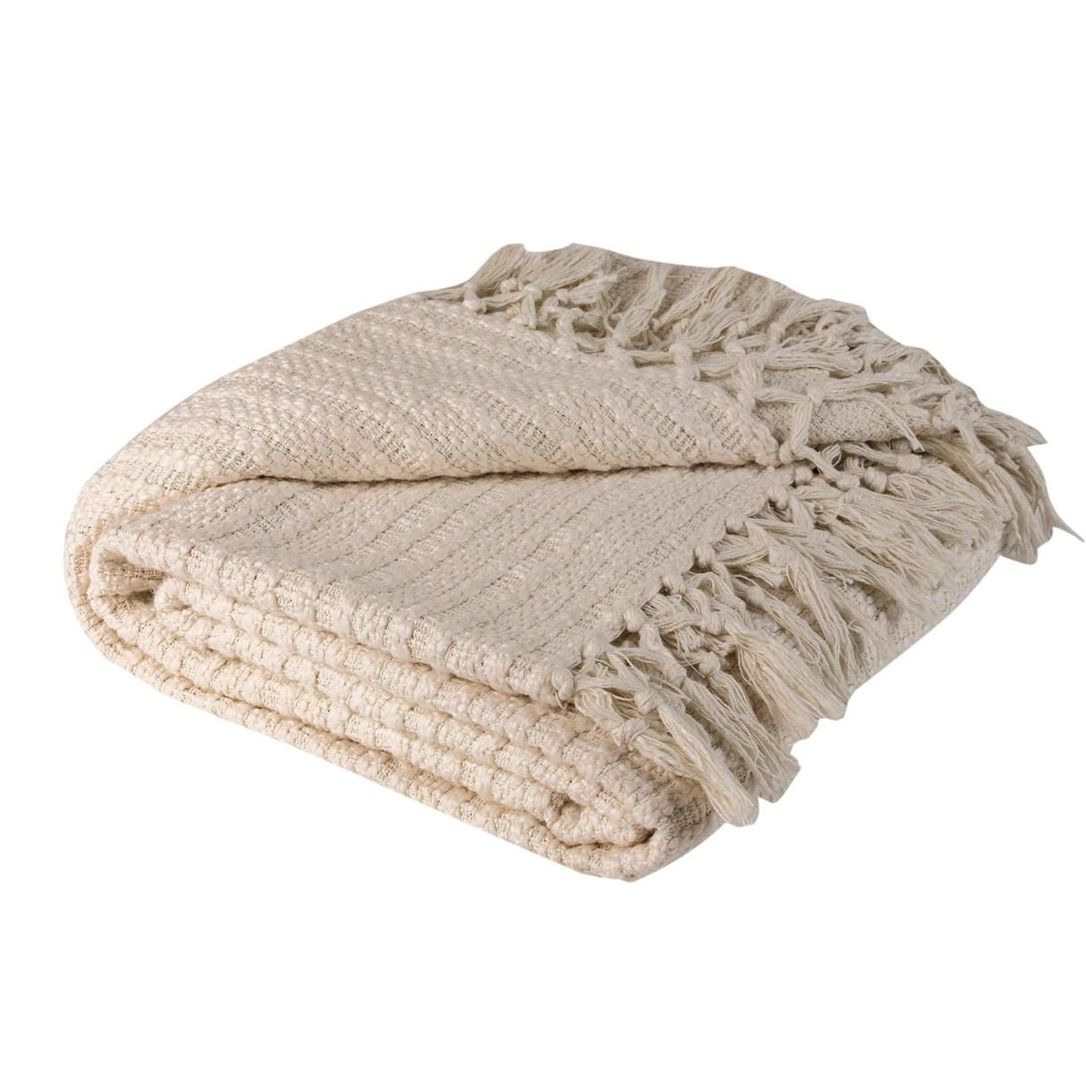Dorset Throw Blanket 50"W x 60"L - Ivory - Sumiye Co