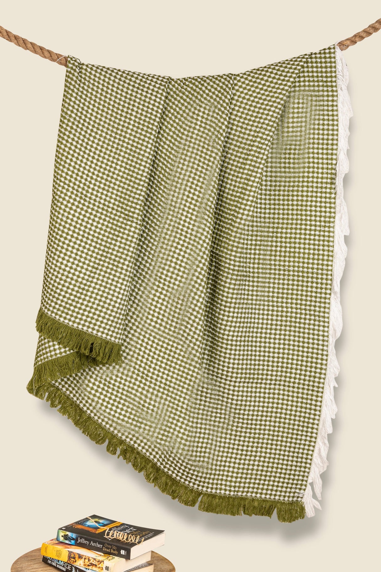 Eros Throw Blanket 50"W x 60"L - Mustard, Apricot Or Avocado - Sumiye Co