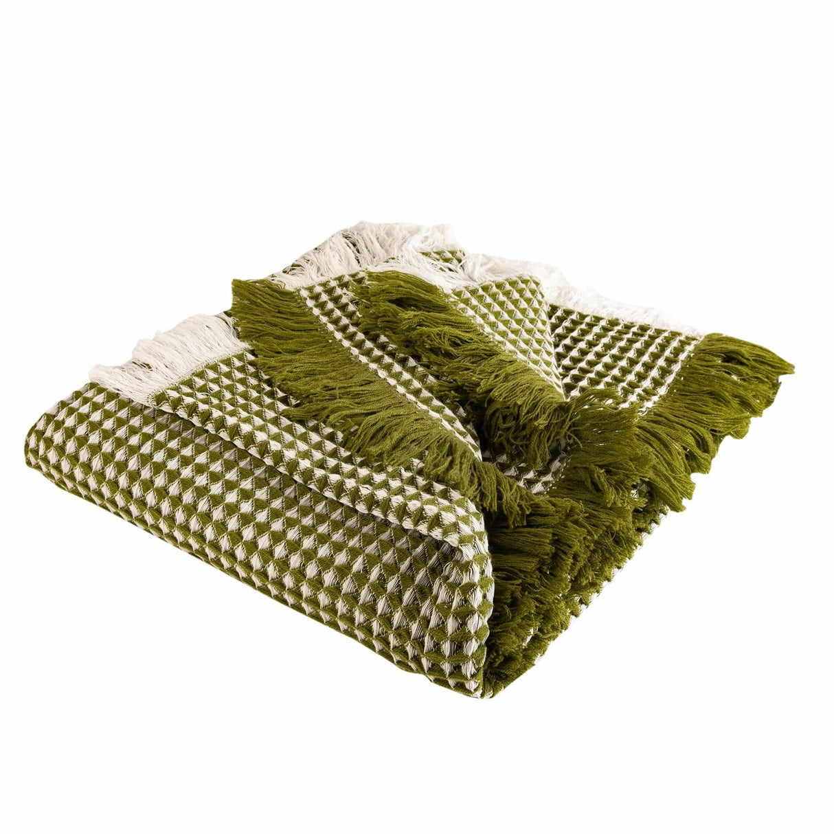Eros Throw Blanket 50"W x 60"L - Mustard, Apricot Or Avocado - Sumiye Co
