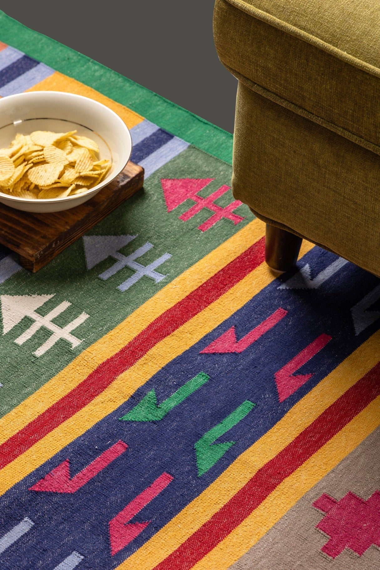 Faridkot Flat Weave Runner Rug 2.5' x 9' - Sumiye Co