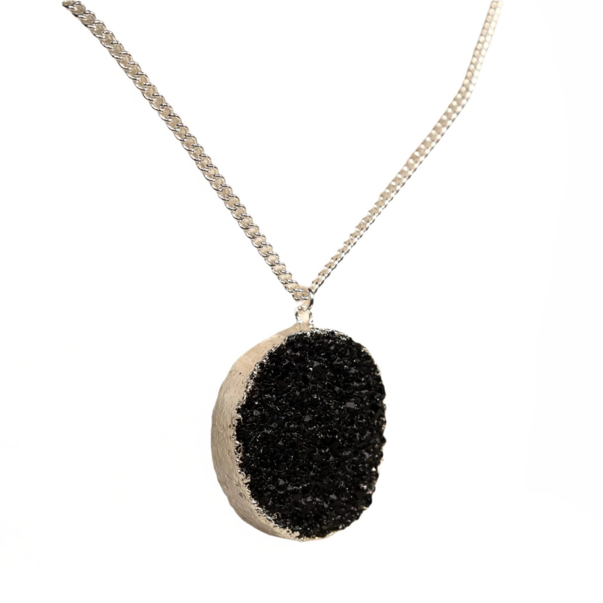 Gemstone Necklace, Druzy Pendant, Gift for Her by Phoebe`s - Sumiye Co