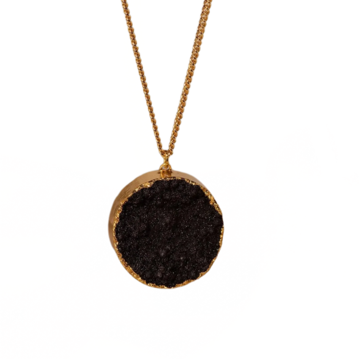 Gemstone Necklace, Druzy Pendant, Gift for Her by Phoebe`s - Sumiye Co