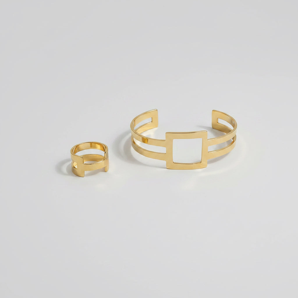 Geo Stripe Bombshell Ring-1