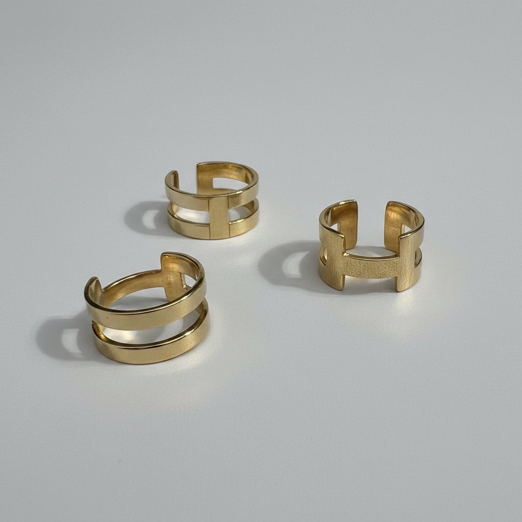 Geo Stripe Bombshell Ring-2