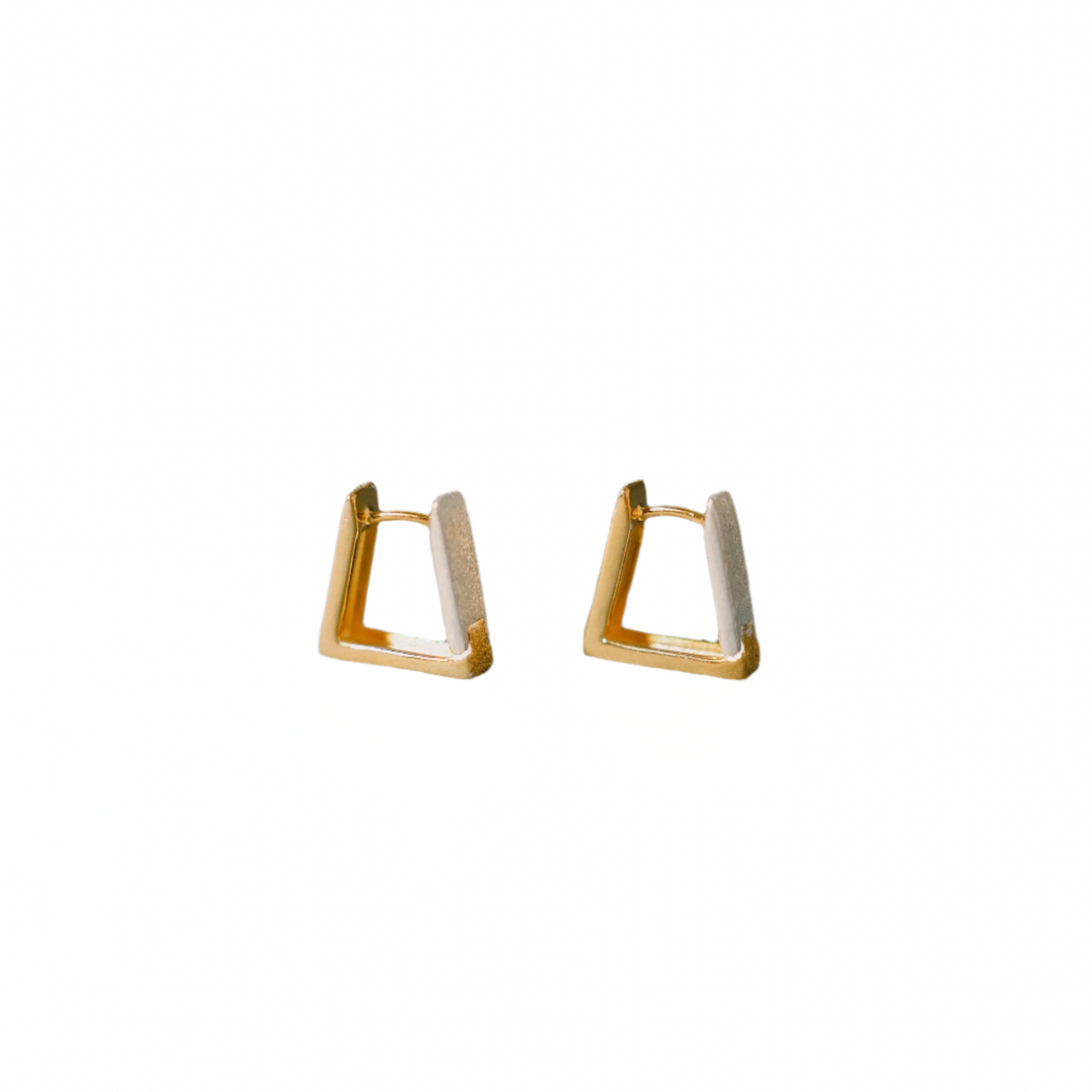 Geometric Hoop Earrings, Triangle Earrings, 925 Silver Earrings by Phoebe`s - Sumiye Co