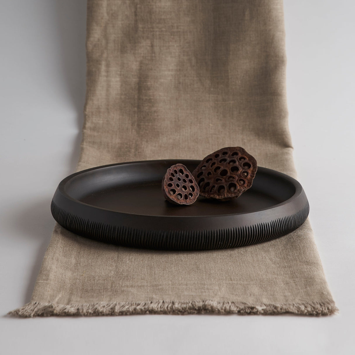 Hand-Carved Mango Wood Medium Tray - Sumiye Co