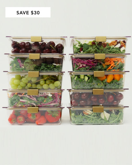 The Food Container - 10 Set (8.27 x 5.78 x 2.52 in) - Sumiye Co
