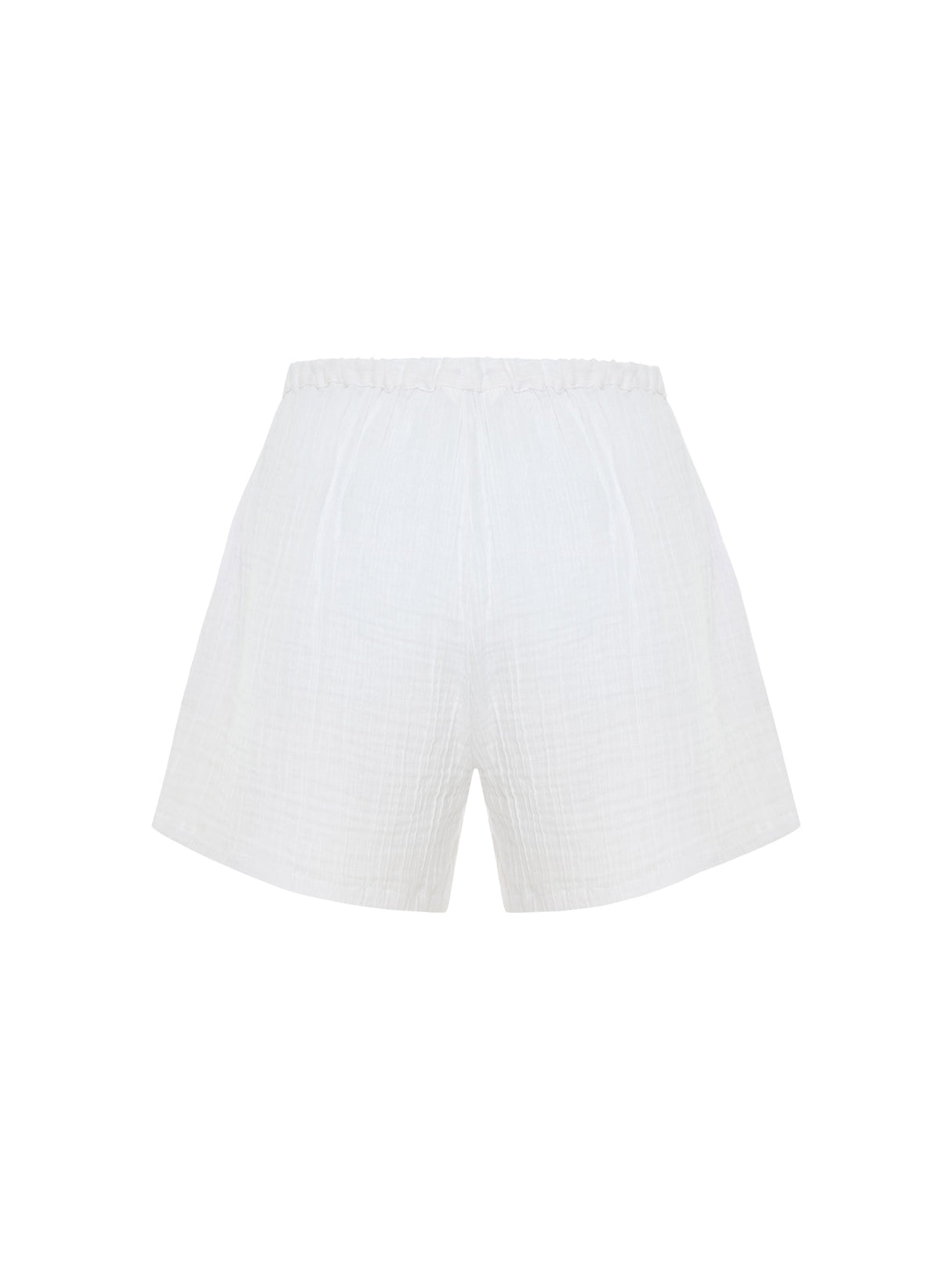 Kaya Drawstring Shorts - White - Sumiye Co