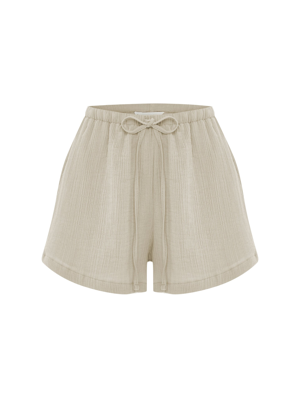 Aura Drawstring Shorts - Oatmeal - Sumiye Co