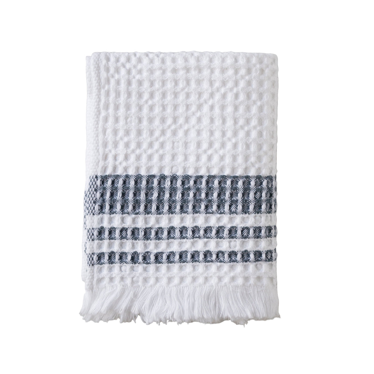 Organic Belgian Waffle Hand Towel (Set of 2) - Ink - Sumiye Co