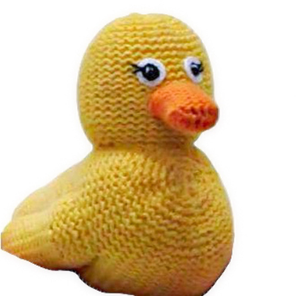 Baby Rattle Knit Rubber Ducky - Sumiye Co