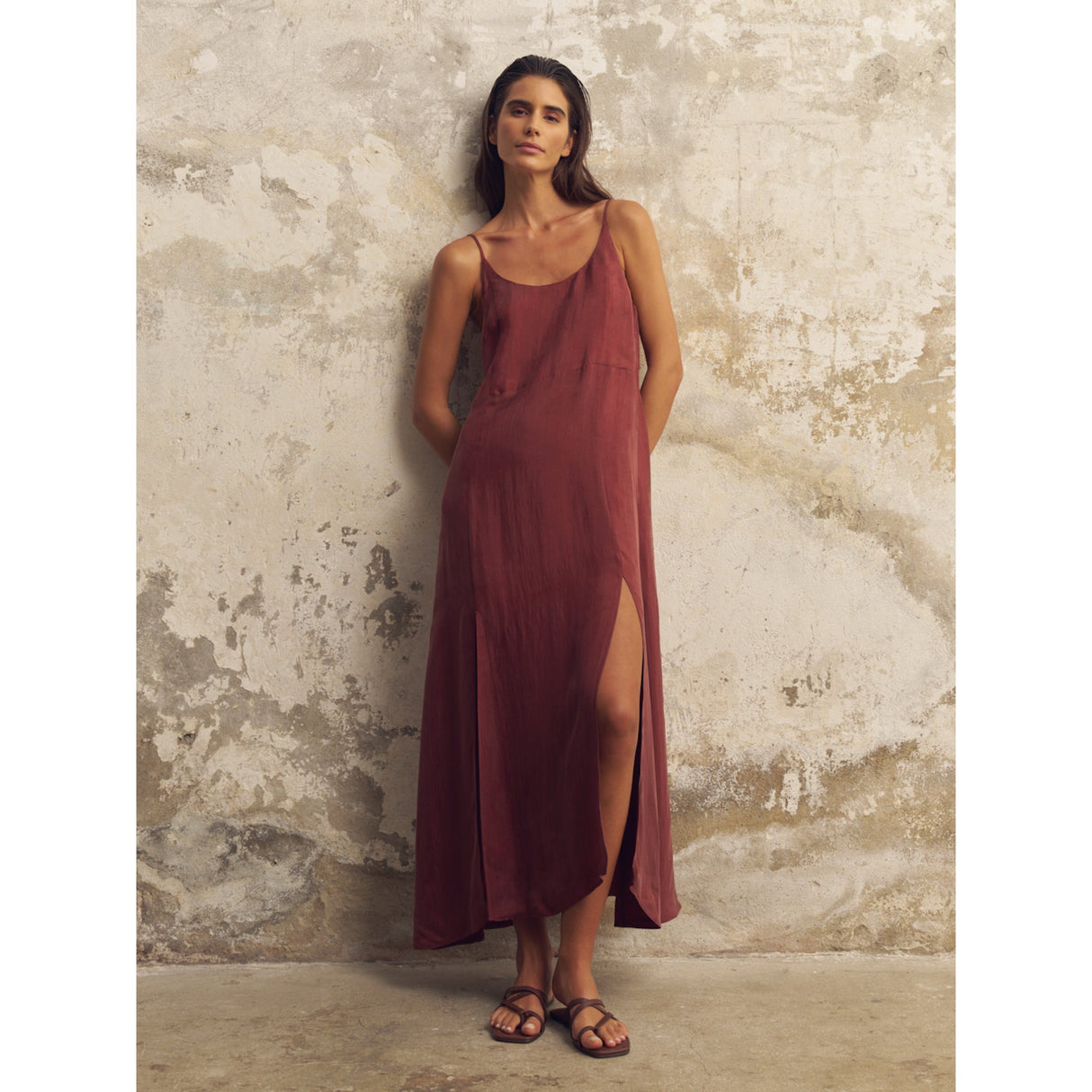 Lucid Midnight Maxi Dress - Burgundy - Sumiye Co