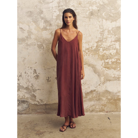 Lucid Flow Maxi Dress - Burgundy - Sumiye Co