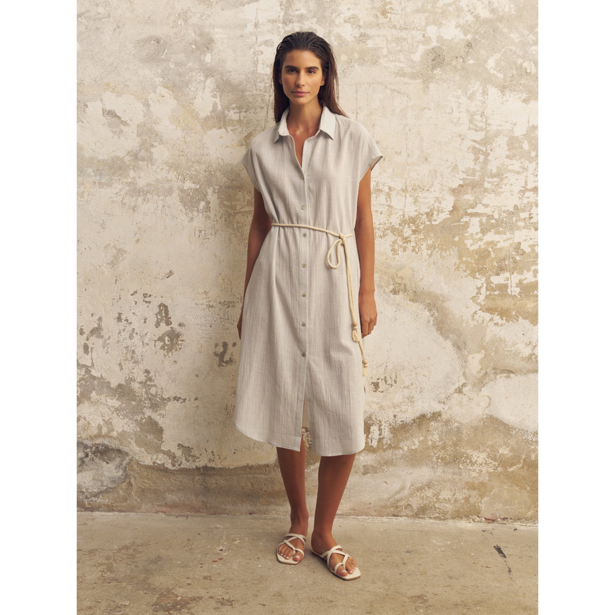 Zaya Shirt Dress - Baby Blue - Sumiye Co