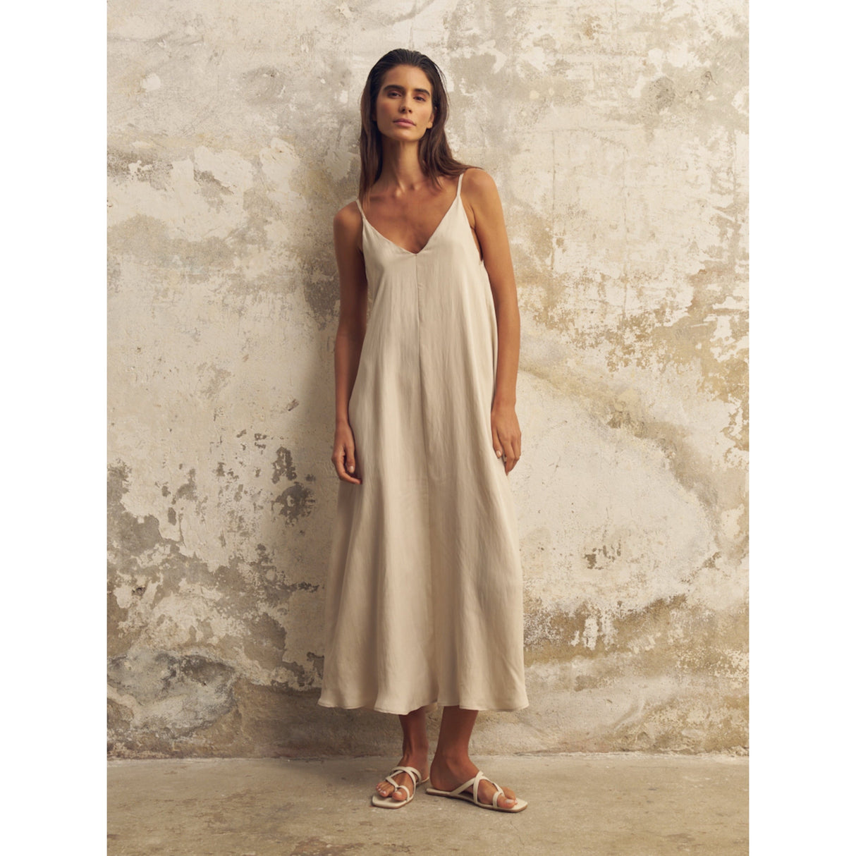 Lucid Flow Maxi Dress - Sand - Sumiye Co