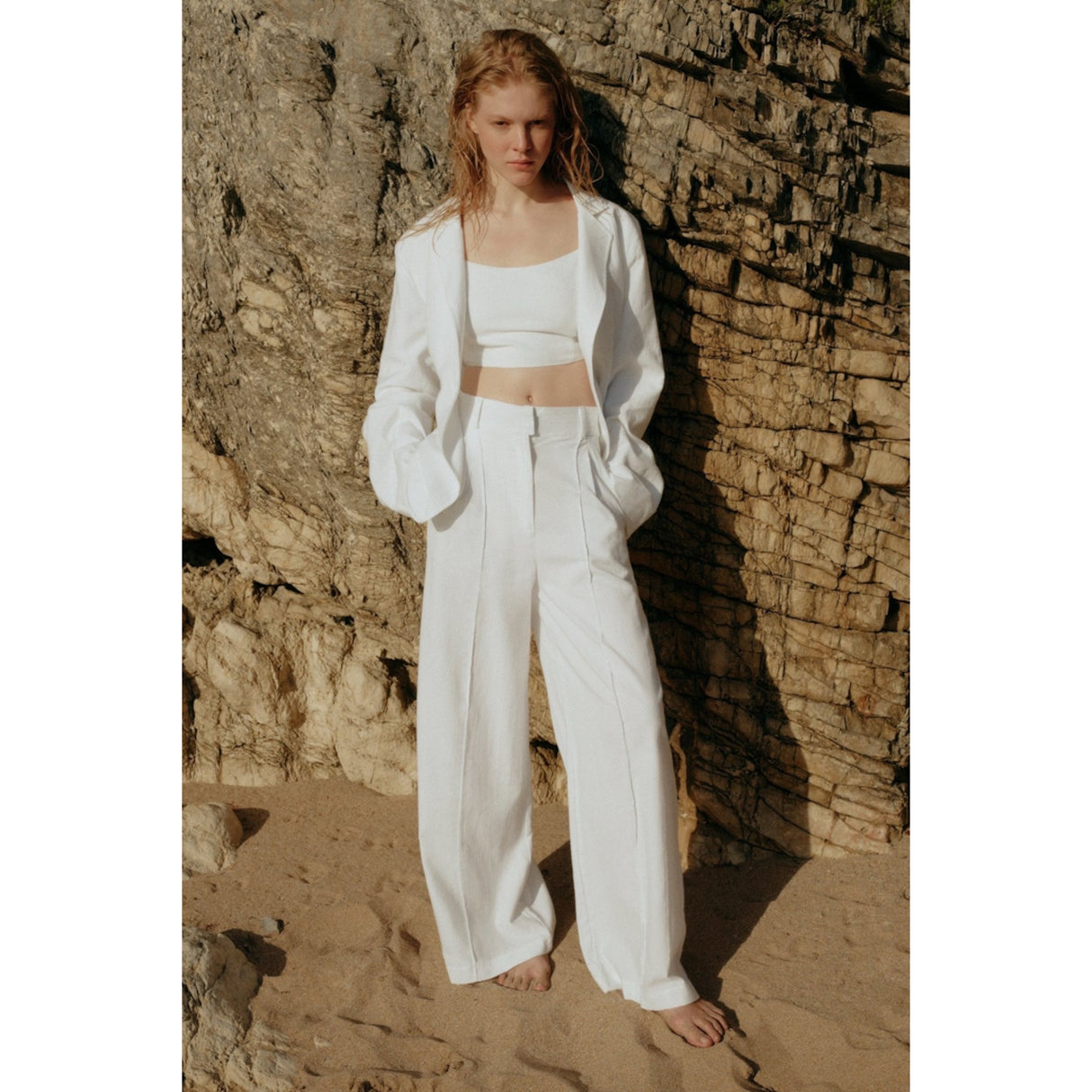 Pera Blazer - White - Sumiye Co