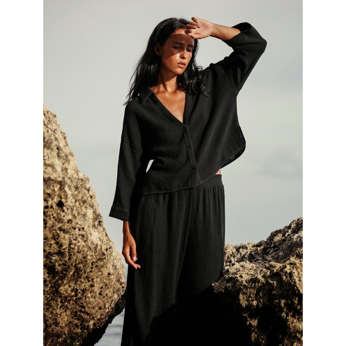 Echo Mini Shirt - Black - Sumiye Co