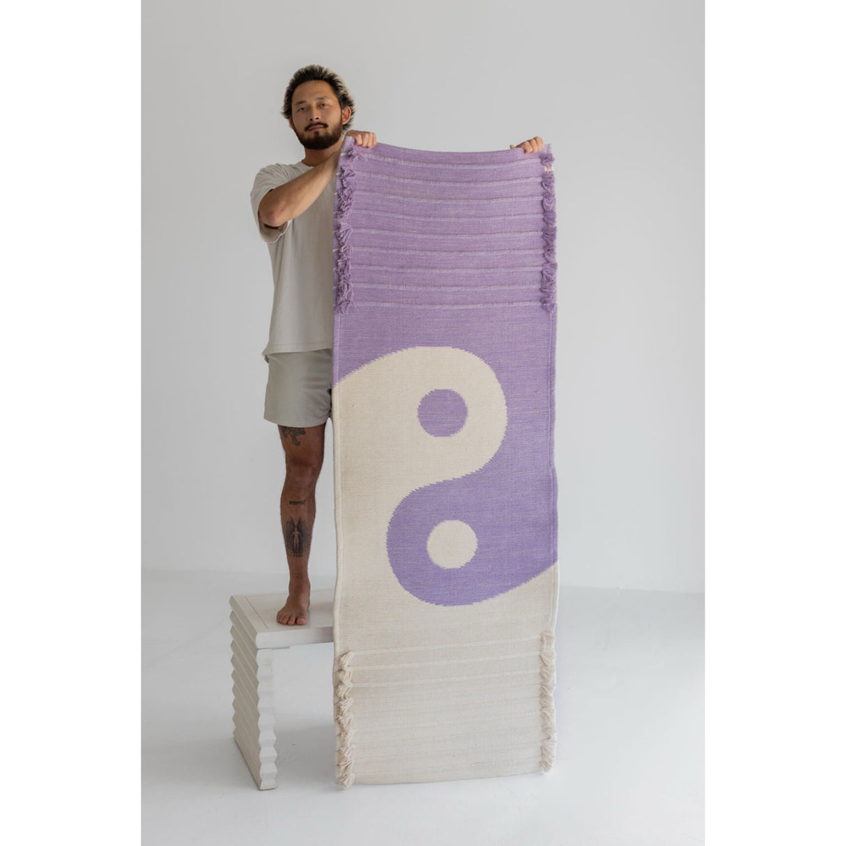 Yin-Yang Amethyst - Naturally Dyed Herbal Yoga Mat - Sumiye Co