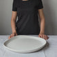 Round Serving Platter 16 in - Enameled Stoneware | Tunisia