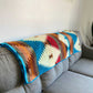 Alpaca Wool Reversible Blanket - Boho 90" x 78”
