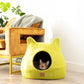 Whimsical Cat Ear Cave Bed - Citrus Green