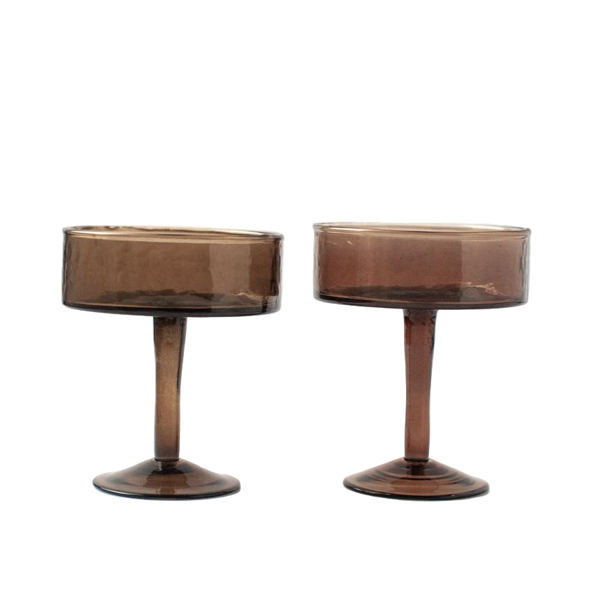 Coupe Cocktail Glasses - Smoke - Set of 4 - Sumiye Co