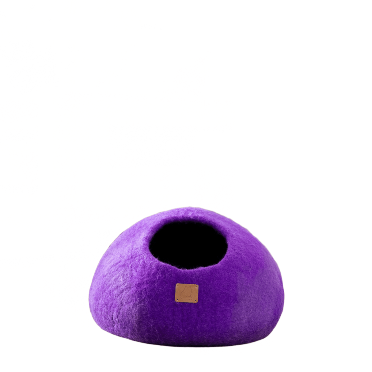 Premium Felted Wool Cat Cave Bed - Plum Purple - Sumiye Co