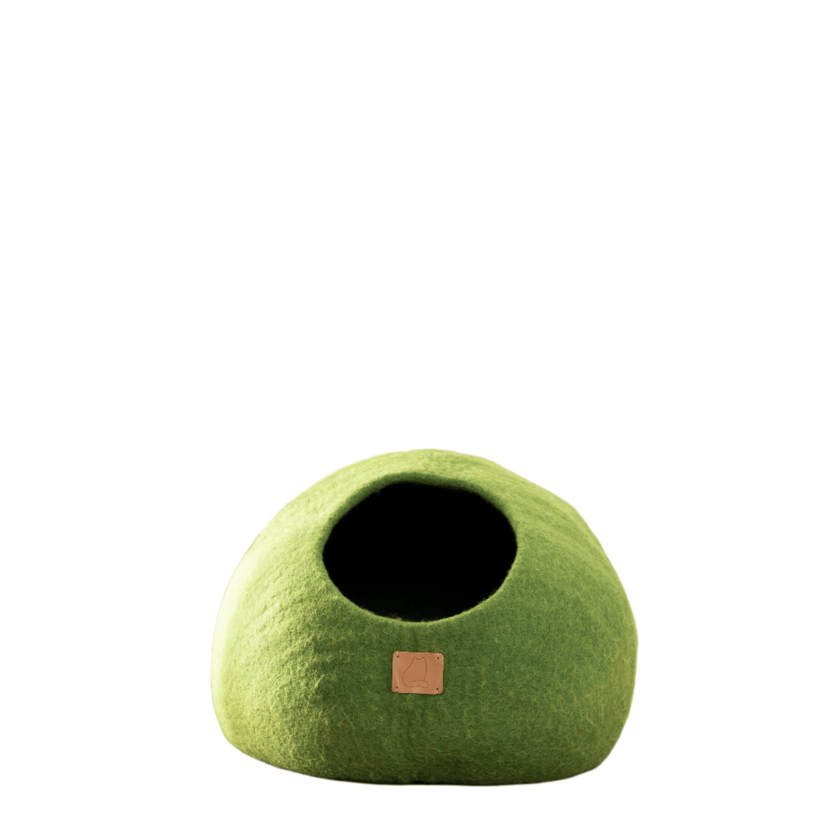 Premium Felted Wool Cat Cave Bed - Forest Green - Sumiye Co