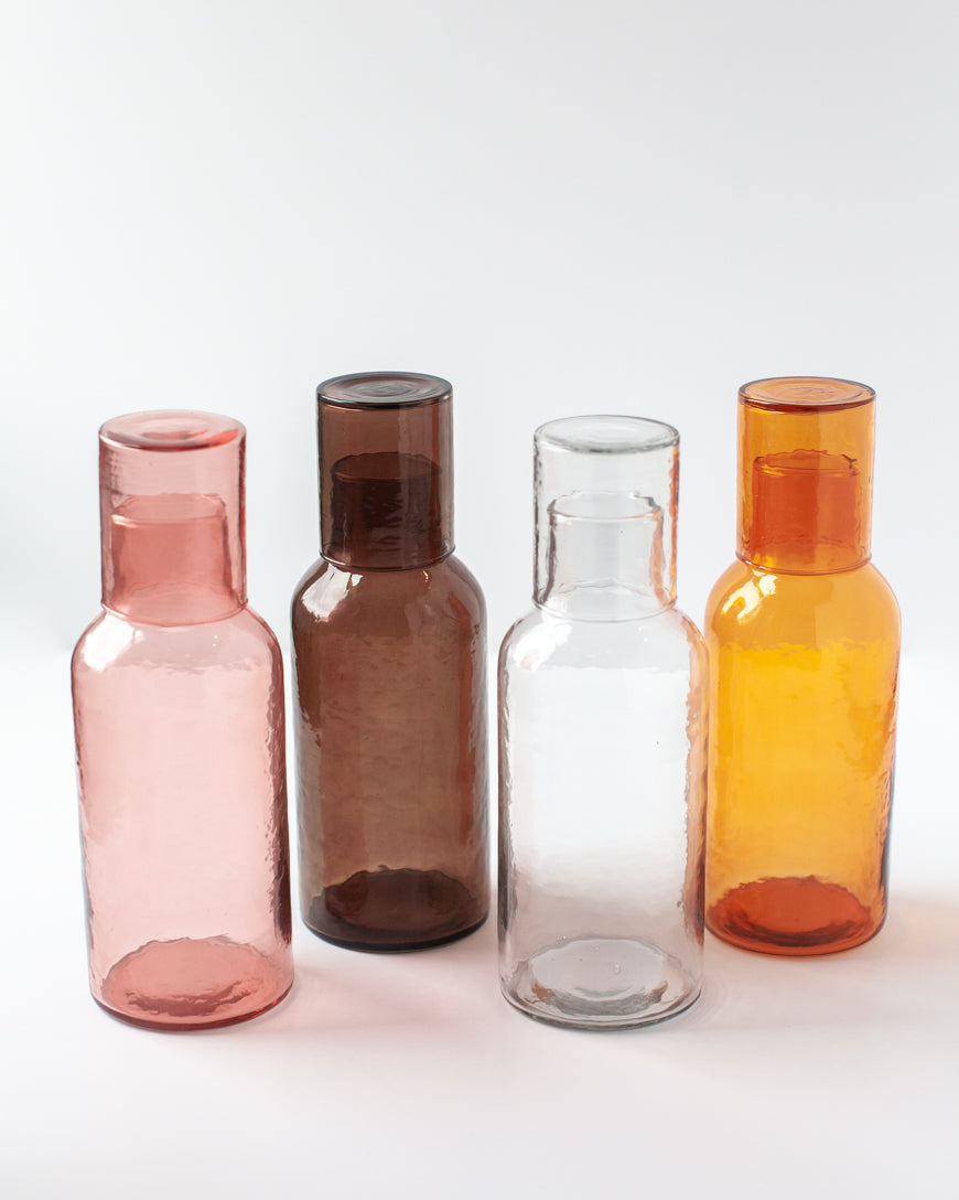 Glass Carafe & Drinking Glass - Amber - Sumiye Co