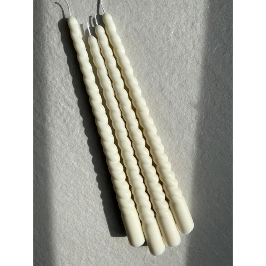 Spiral Taper Candles Set of 2 - 100% Soy wax - Sumiye Co