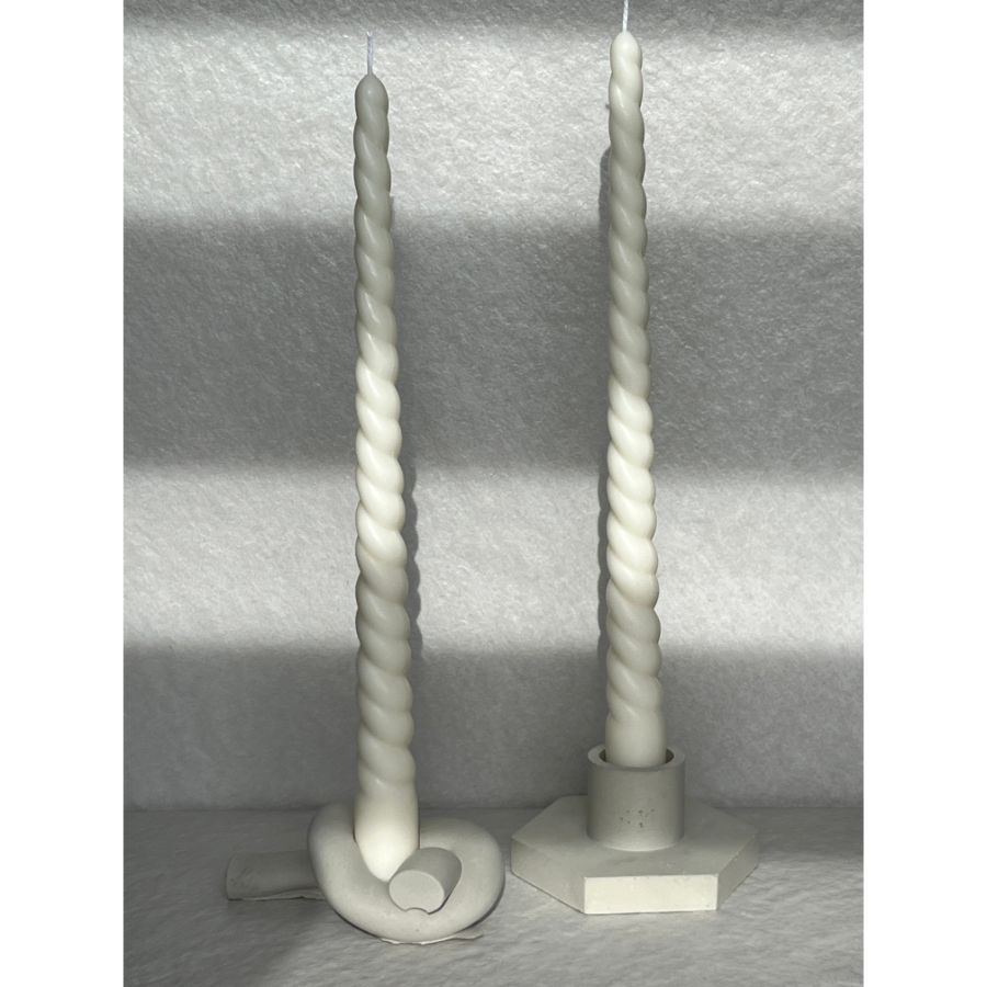 Spiral Taper Candles Set of 2 - 100% Soy wax - Sumiye Co