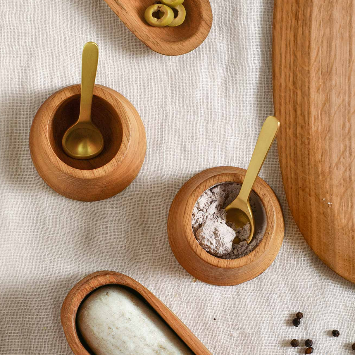 Belfort Pinch Bowls with spoons Set of 2 - Sumiye Co